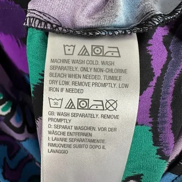 Susan Graver Top Womens Extra Large Purple Long Sleeve Layered Blouse Office - Picture 10 of 14